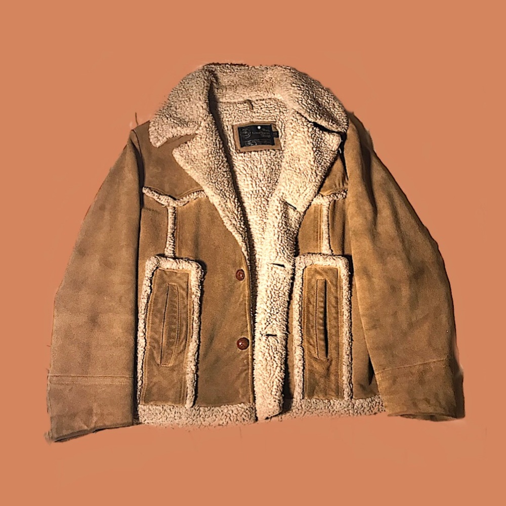 Vintage Sears The Leather Shop lined coat
